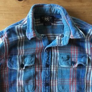 RRL Cotton Flannel Button Shirt sz M